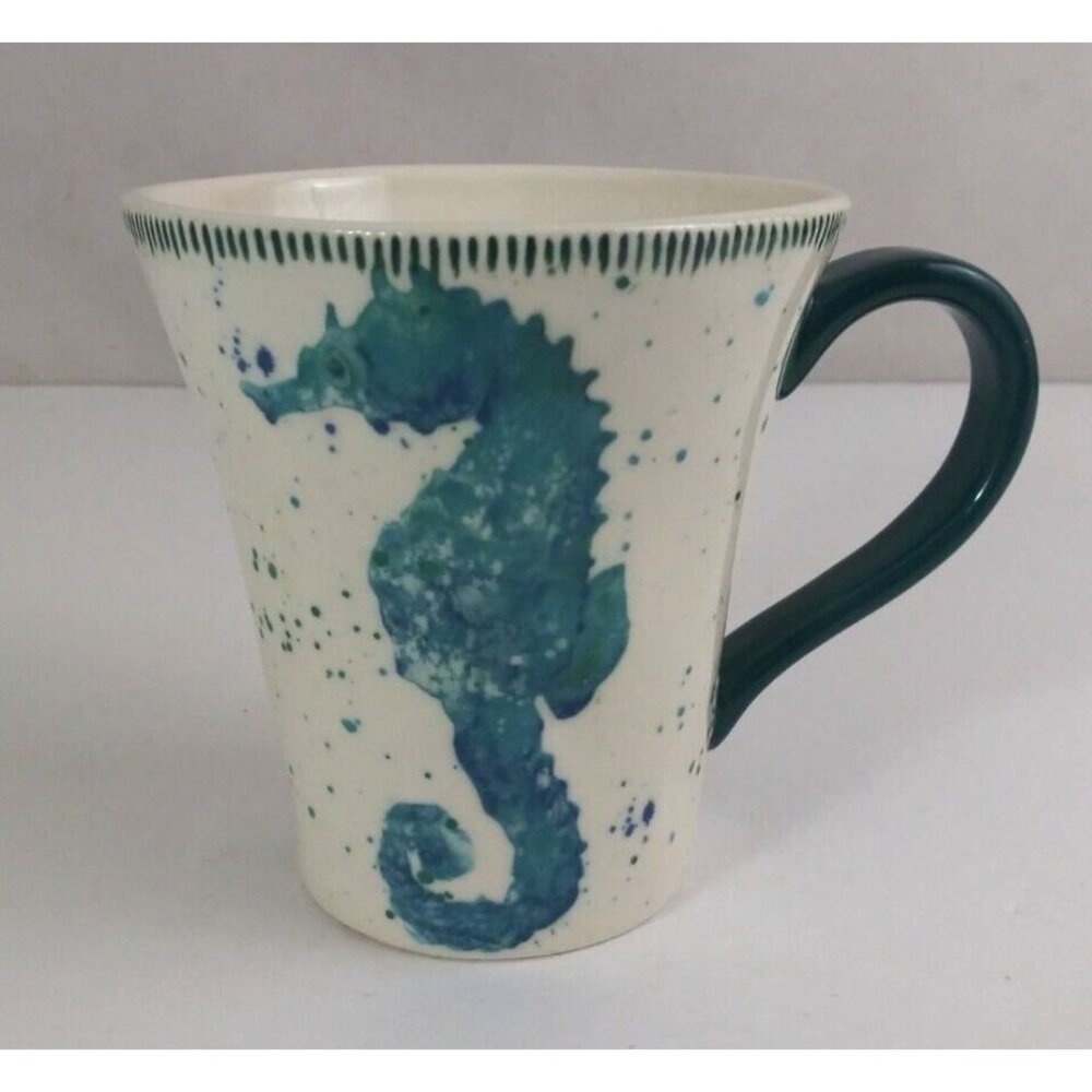 Vintage Susan Winget Exclusive For Cracker Barrel Seahorse 4.25" Coffee Cup